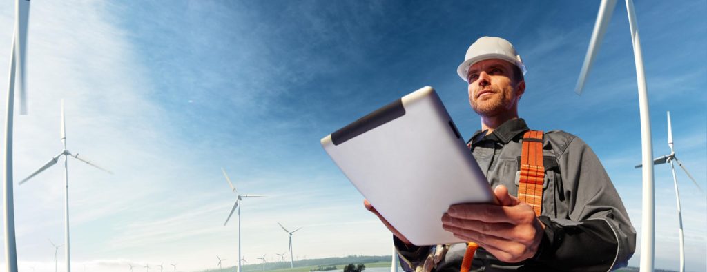 Worker with clipboard